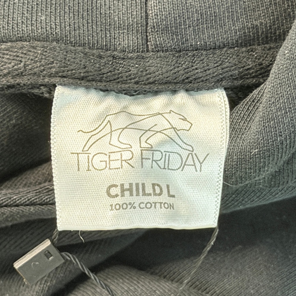 Tiger Friday Hoodie Kids Child L Black New Dancewear Elevate Graphic Thumbholes - Picture 6 of 8